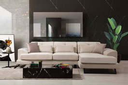 Atelier Del Sofa Frido Corner Right (L3+Chl) - Ecru